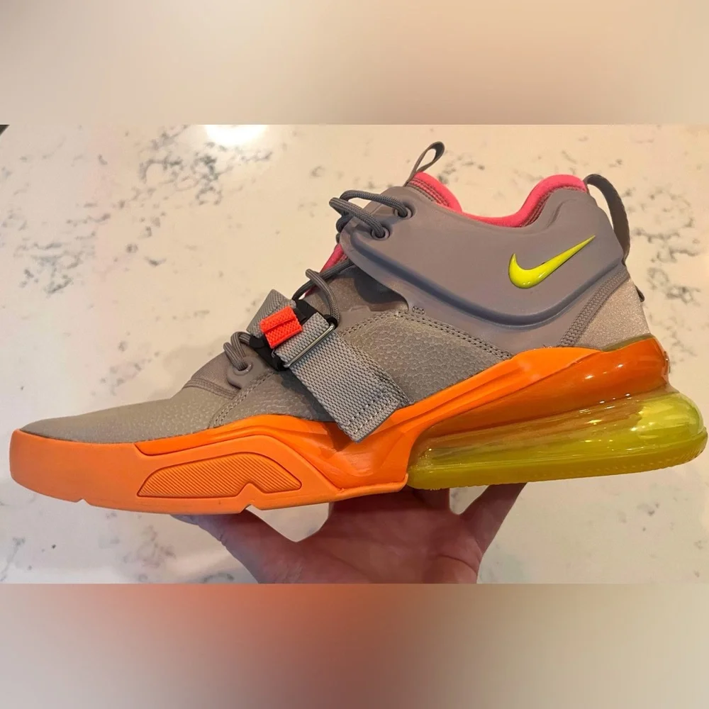 Nike Air Forcé 270 Men’s SZ.13 Sherbert Gray/Orange Shoes AH6772-007 New_10